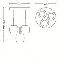 Philips 37316/56/16 LED závěsné stropní svítidlo Meton 3x4,5W|2700K