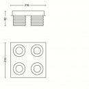 Philips 37326/06/16 LED stropní svítidlo Ortega 4x4,5W