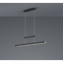 Trio 375310502 LED závěsné stropní svítidlo Trajan 1x45W | 5300lm | 2700-5000K - nastavitelná výška a šířka, funkce 4level touch, černá