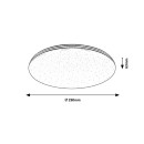 Rabalux 3874 LED koupelnové stropní svítidlo Toma 1x20W | 1400lm | 4000K | IP44 - chrom, bílá