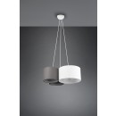 Trio 393900317 závěsné stropní svítidlo Hotel 3x42W | E27 - nastavitelná výška, matný nikl, bílá, černá, šedá