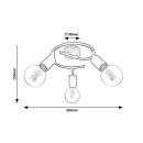 Rabalux 3978 přisazené stropní svítidlo Pablo 3x40W | E27 - černá, dřevo