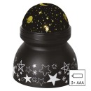 Emos DCPW05 LED dekorativní projektor - vesmír 2W | 3xAAA - teplá bílá, rotující světlo, černá