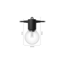 Philips Hue  8721103062857 LED venkovní závěsný řetěz prodloužení bez zdroje | 13W integrovaný LED zdroj | rgb - barevné | stmívač | černá