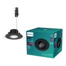 Philips 8721103038050 LED zápustné svítidlo Cilantro set 3ks | 5W integrovaný LED zdroj | 500lm | 2700K | černá