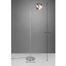 Trio 413300107 stojací lampa Fletcher 1x10W | E14 - ohebné rameno, vypínač na těle, nikl