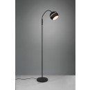 Trio 413300132 stojací lampa Fletcher 1x10W | E14 - ohebné rameno, vypínač na těle, matná černá