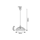 Rabalux 4347 závěsné svítidlo Iduna 1x60W | E27 - černá