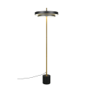 Trio T440210180 LED stojací lampa KEATON  | 21W integrovaný LED zdroj | 1x2400lm | 2300+3000+4000K | s vypínačem | stmívač | černá | zlatá