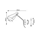 Rabalux 4504 nástěnné svítidlo Alfons 1x25W | E27 - černá