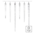 Emos DCPC06 LED vánoční girlanda – rampouchy 6 ks 2 m 160 LED | 3,6W | IP44 - studená bílá, čirá