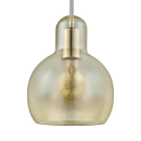 Eglo VINTAGE 49267 Závěsné svítidlo Brixham chrom, jantarově žluté sklo 1X60W