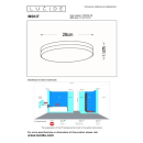 Lucide L791113030 LED přisazené stropní svítidlo BISKIT  | 18W integrovaný LED zdroj | 1150lm | 2700K