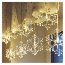 Emos DCGW06 LED zahradní dekorační vánoční řetěz - závěs sněhové vločky 5m 3,6W | 8LED | 2700K | IP44 - teplá bílá