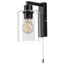 Rabalux 5077 nástěnné svítidlo Miroslaw 1x40W | E27 - černá