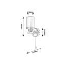 Rabalux 5087 nástěnné svítidlo Aviva 1x28W | G9 | IP44 - chrom, opál