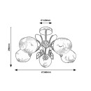 Rabalux 5099 přisazené stropní svítidlo Fauna 5x40W | E27 - zlatá, bílá