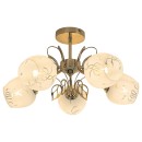 Rabalux 5099 přisazené stropní svítidlo Fauna 5x40W | E27 - zlatá, bílá