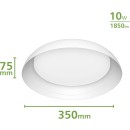 Philips 8720169301030 LED přisazené stropní svítidlo Fleta  | 10W integrovaný LED zdroj | 1950lm | 4000K