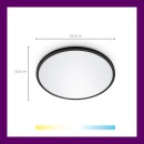 Philips WiZ 8720169071018 LED přisazené stropní svítidlo SuperSlim | 32W integrovaný LED zdroj | 3800lm | 2700-6500K