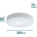 Philips 8720169301276 LED přisazené stropní svítidlo Coiner  | 24W integrovaný LED zdroj | 2800lm | 4000K