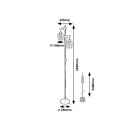 Rabalux 5246 stojací svítidlo Fabian 2x40W | E27 - černá, dřevo