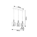 Rabalux 5250 závěsné stropní svítidlo Donati 3x60W | E27 - chrom