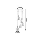 Rabalux 5251 závěsné stropní svítidlo Donati 5x60W | E27 - chrom