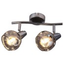 Rabalux 5347 přisazené bodové svítidlo Tamara 2x40W | E14 - chrom, kouřové sklo
