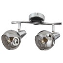 Rabalux 5347 přisazené bodové svítidlo Tamara 2x40W | E14 - chrom, kouřové sklo