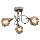 Rabalux 5348 přisazené stropní svítidlo Tamara 3x40W | E14 - chrom, kouřové sklo