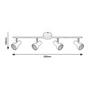 Rabalux 5357 přisazené stropní bodové svítidlo Konrad 4x50W | GU10 - bílá