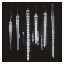 Emos DCPC06 LED vánoční girlanda – rampouchy 6 ks 2 m 160 LED | 3,6W | IP44 - studená bílá, čirá