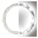 Emos D3AC01 vánoční nano řetěz 10m 100 LED | 3,6W | IP44 - studená bílá, časovač, stříbrná