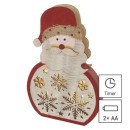 Emos DCWW24 LED vánoční dekorace - santa 0,3W | 5LED | 2xAAA | 2700K | IP20 - teplá bílá, časovač, barevné