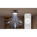Philips 8721103096043 LED ventilátor s osvětlením Bliss  | 35W integrovaný LED zdroj | 4500lm | 2700-6500K | stmívač | dálkové ovládání | černá