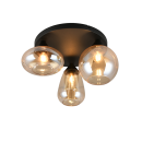 Trio T617030313 přisazené stropní svítidlo LUMINA  | 10W E14 | černá | kouřová