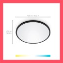 WiZ Tunable 8719514554955 SuperSlim přisazené stropní svítidlo LED 22W | 2450lm | 2700-6500K - černá