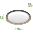 Philips 8720169301115 LED přisazené stropní svítidlo Pebblo | 10W integrovaný LED zdroj | 1950lm | 4000K
