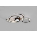 Trio 623419232 LED přisazené stropní svítidlo Jive 1x48W | 5600lm | 2700-6000K - stmívatelné, noční režim, dálkové ovládání, oddělené vypínače, černá