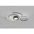 Trio 623419232 LED přisazené stropní svítidlo Jive 1x48W | 5600lm | 2700-6000K - stmívatelné, noční režim, dálkové ovládání, oddělené vypínače, černá