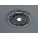 Trio 625710242 LED stropní svítidlo Logan 1x45W | 4000lm | 2700-6000K | IP20 - stmívatelné, nastavení teploty osvětlení, dálkové ovládání, funkce nočního osvětlení, antracit