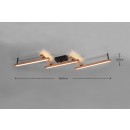 Trio 626410530 LED přisazené stropní svítidlo Bellari 1x36W | 4200lm | 2700-6000K - nastavitelné, dálkové ovládání, stmívatelné, dřevo