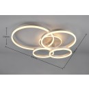 Trio 632210407 LED přisazené stropní svítidlo DRAKE | 50W integrovaný LED zdroj | 5850lm | 2700-6500K | stmívač | dálkové ovládání