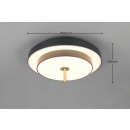 Trio T640210180 LED přisazené stropní svítidlo KEATON | 34W integrovaný LED zdroj | 1x4000lm | 2300+3000+4000K | Trio - SwitchDimmer | černá | zlatá