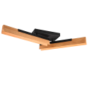 Trio 641610232 LED přisazené stropní svítidlo Kerala 2x12,5W | 3000lm | 3000K - nastavitelné, 3 fázové stmívání, černá, dřevo