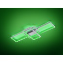 Trio 652610307 LED přisazené stropní svítidlo Thiago 1x36W | 3000lm | 3000-6000K | IP20 | RGBW - stmívatelné, nastavení teploty osvětlení, paměťová funkce, dálkové ovládání, technologie WiZ, nikl