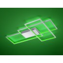 Trio 652690307 LED přisazené stropní svítidlo Thiago 1x40W | 3400lm | 3000-6000K | IP20 | RGBW - srtmívatelné, nastavení teploty osvětlení, paměťová funkce, dálkové ovládání, technologie WiZ, nikl