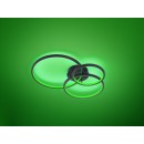 Trio 652710342 LED přisazené stropní svítidlo Aaron 1x36W | 3000lm | 3000-6000K | IP20 | RGBW - stmívatelné, nastavení teploty osvětlení, paměťová funkce, dálkové ovládání, technologie WiZ, antracit