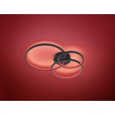 Trio 652710342 LED přisazené stropní svítidlo Aaron 1x36W | 3000lm | 3000-6000K | IP20 | RGBW - stmívatelné, nastavení teploty osvětlení, paměťová funkce, dálkové ovládání, technologie WiZ, antracit